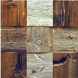 Деревянная плитка из старой обшивочной (амбарной) доски.
