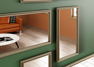 НОВИНКА! Интерьерные зеркала в алюминиевых профилях Grafica, Scala, 1000 линий