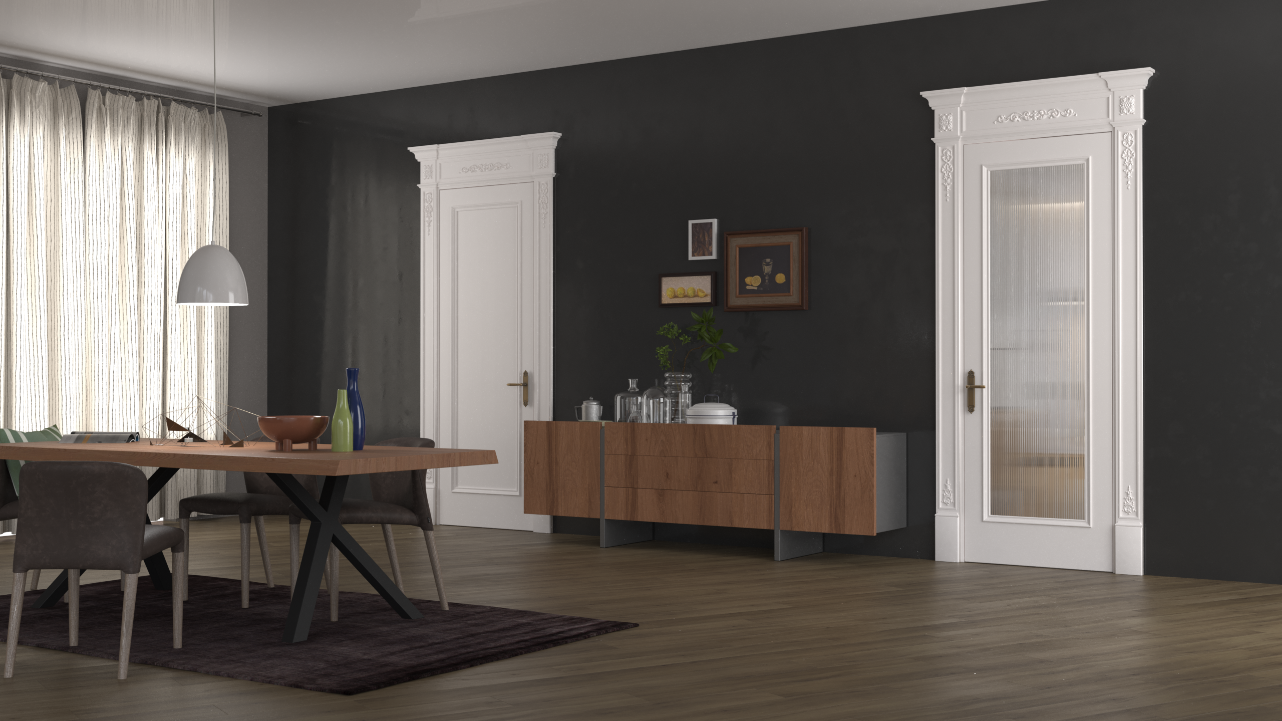 Межкомнатная дверь серии "Nostalgia". Модель N 01-СР — изображение 3